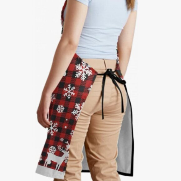 MERRY CHRISTMAS BUFFALO PLAID APRON - Picture 2 of 12